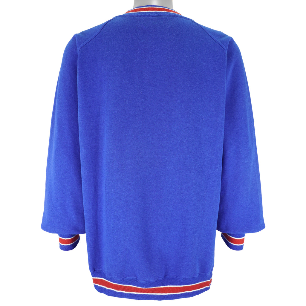 NFL (Logo 7) - Buffalo Bills Embroidered Crew Neck Sweatshirt 1990s X-Large Vintage Retro Football