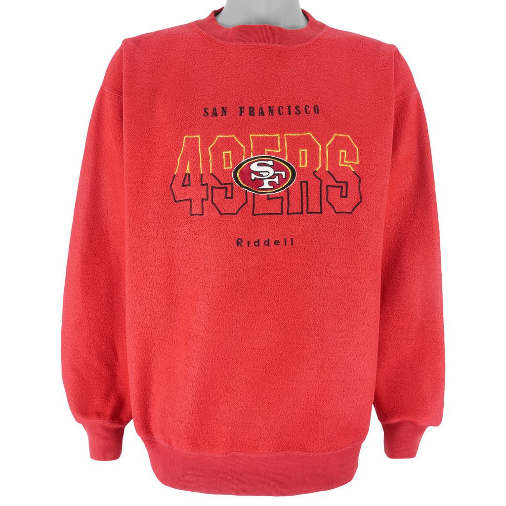 NFL (Riddle) - San Francisco 49ers Crew Neck Sweatshirt 1990s Large Vintage Retro Football