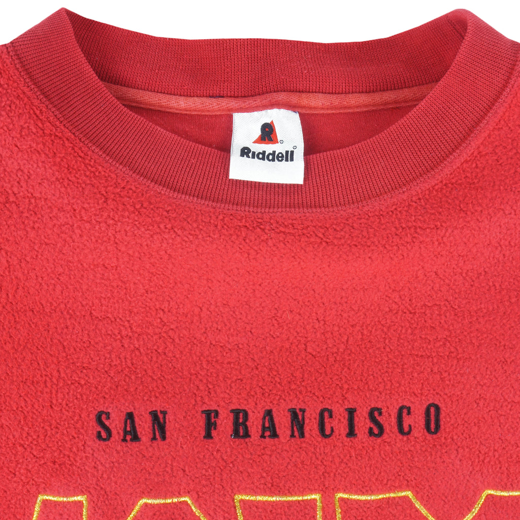 NFL (Riddle) - San Francisco 49ers Crew Neck Sweatshirt 1990s Large Vintage Retro Football