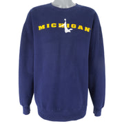 NCAA (Hanes) - Michigan Wolverines Basketball Sweatshirt 1990s Large Vintage Retro College Basketball