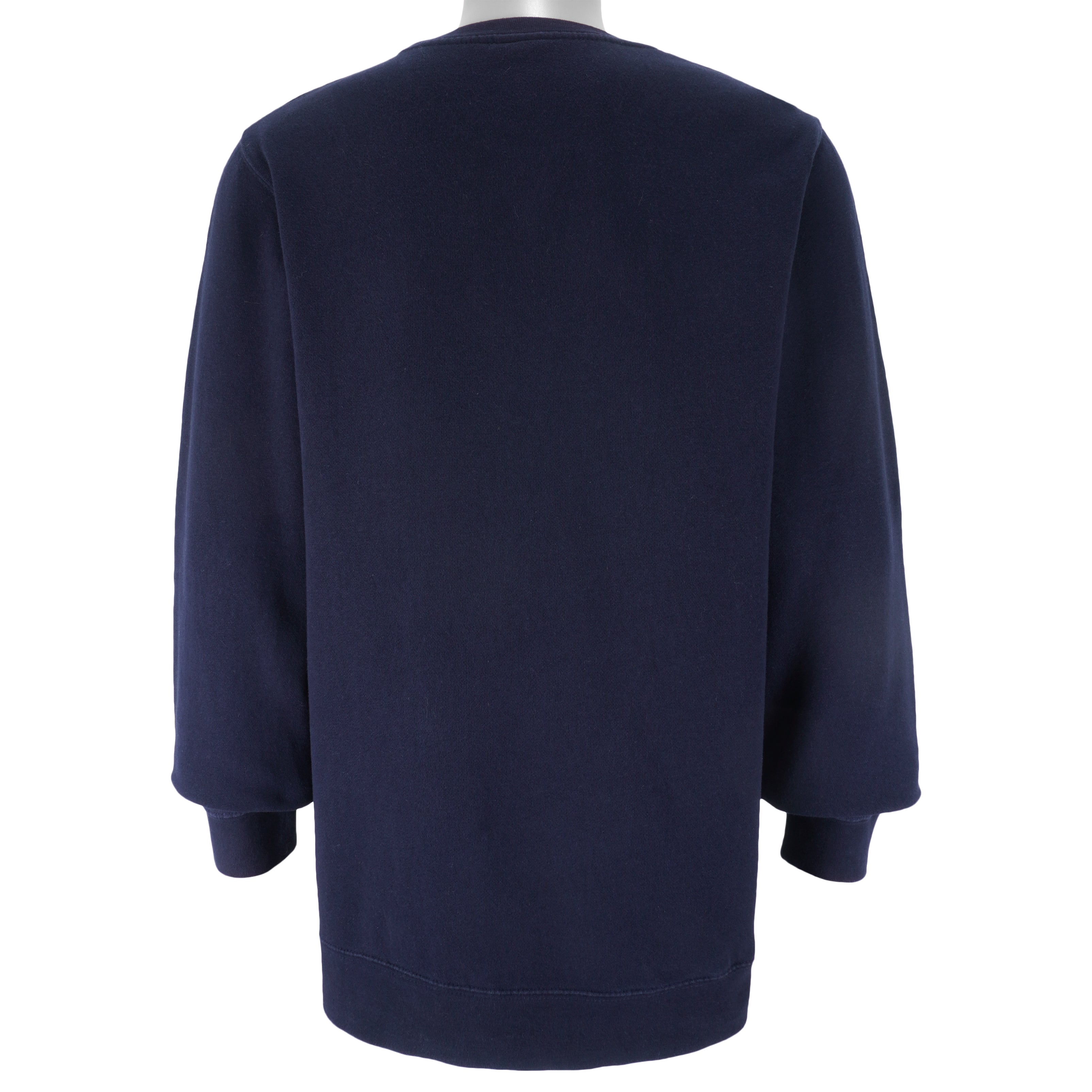 Stussy - Blue Big Logo Crew Neck Sweatshirt 1990s X-Large Vintage Retro
