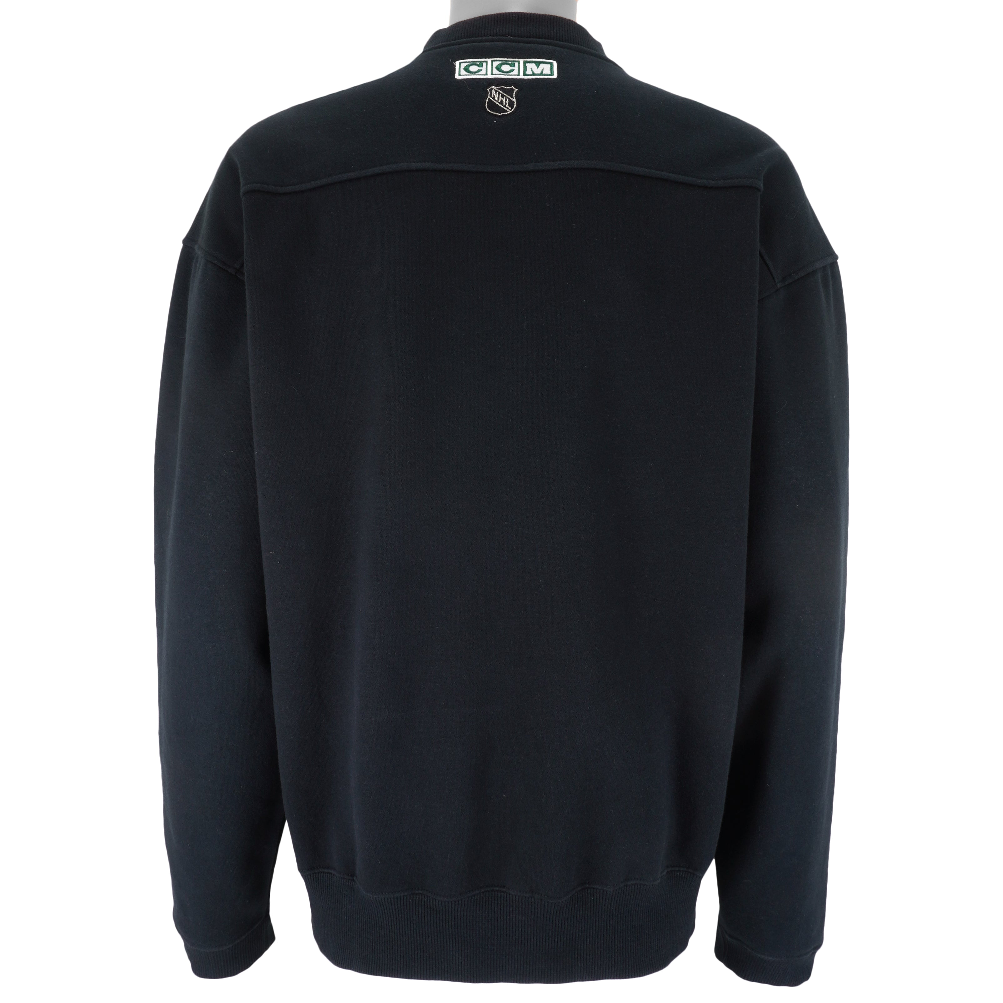 NHL (CCM) - Dallas Stars Embroidered Sweatshirt 1990s X-Large Vintage Retro Hockey