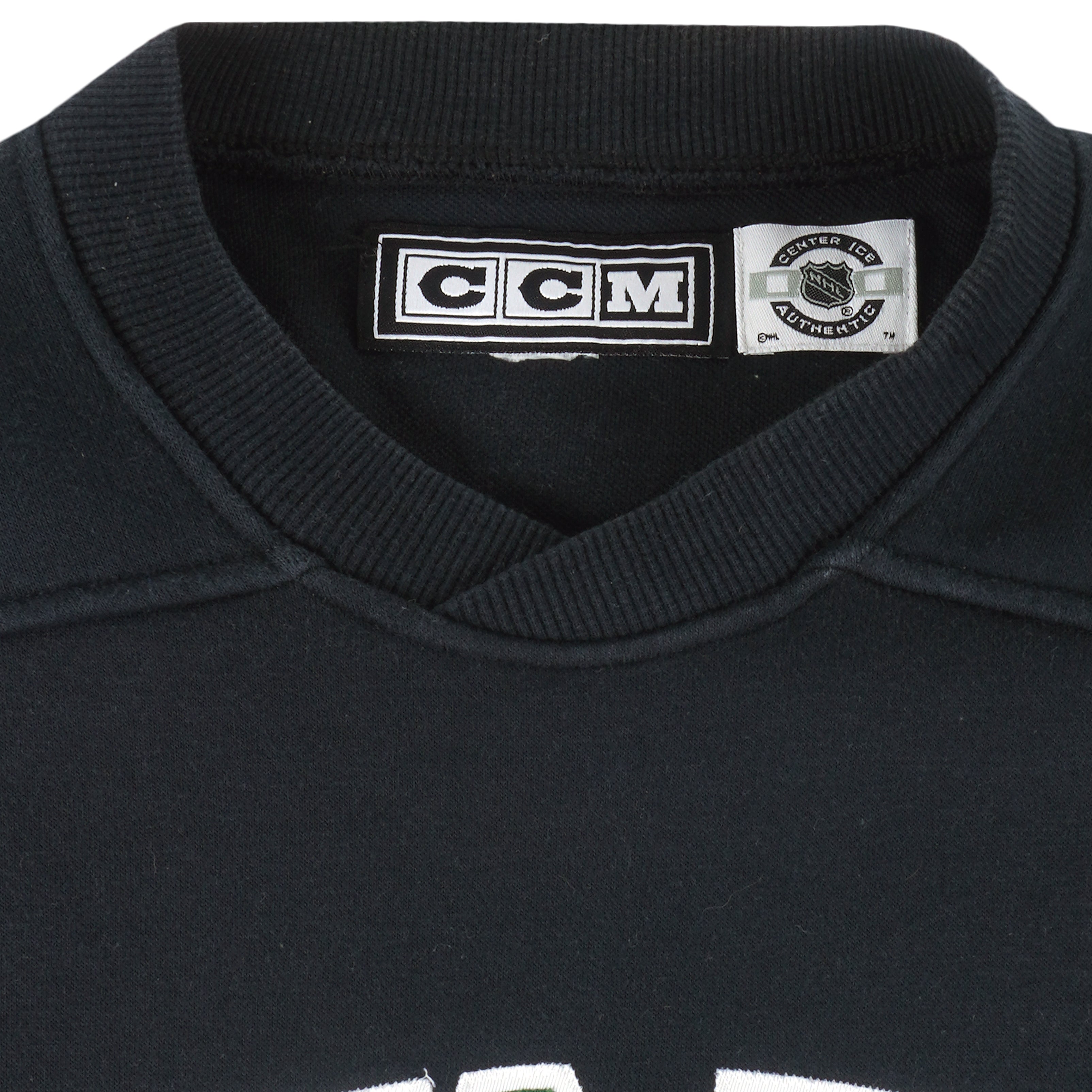 NHL (CCM) - Dallas Stars Embroidered Sweatshirt 1990s X-Large Vintage Retro Hockey