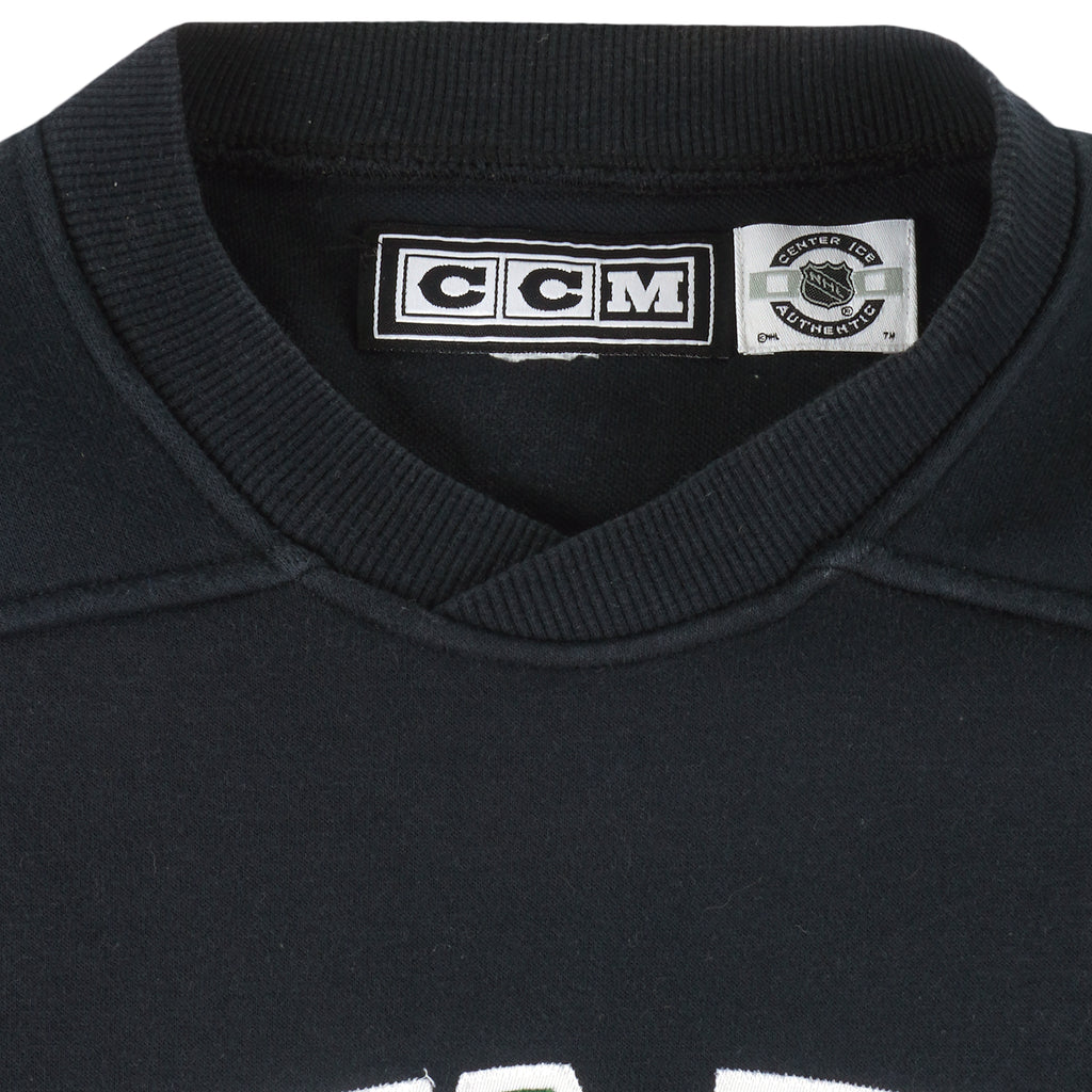 NHL (CCM) - Dallas Stars Embroidered Sweatshirt 1990s X-Large Vintage Retro Hockey