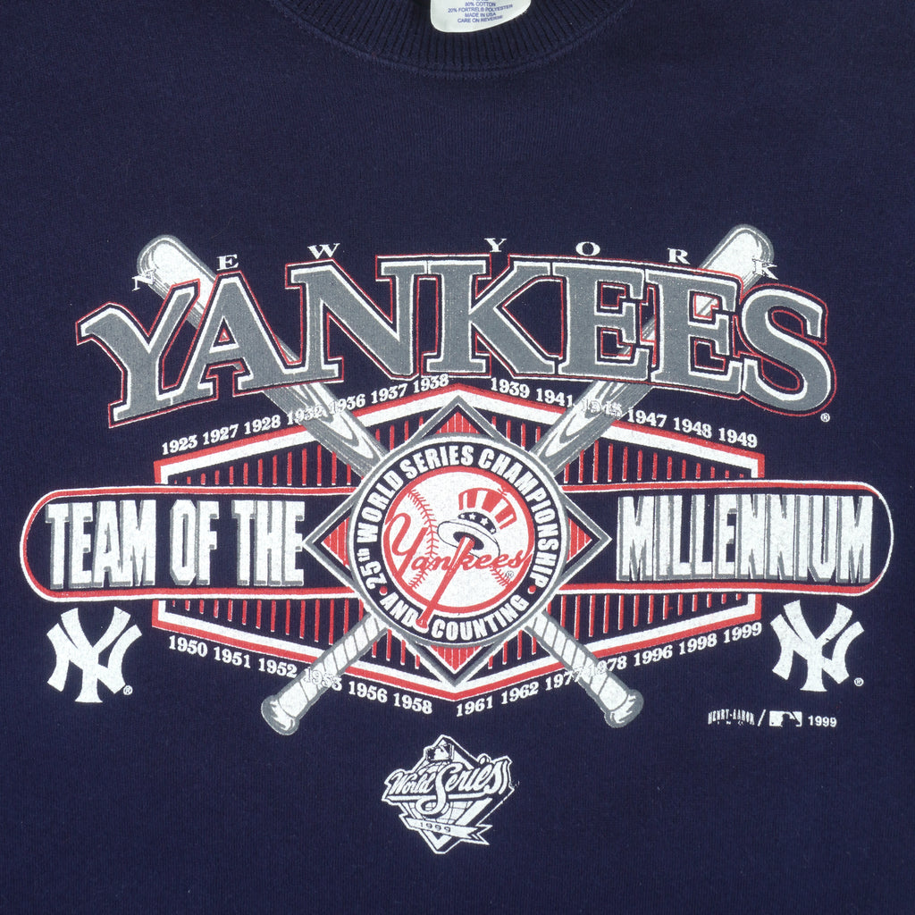 MLB (Santee) - New York Yankees Eeam Of Millennium Sweatshirt 1999 XX-Large Vintage Retro Baseball