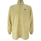 Adidas - 1/4 Zip Embroidered Fleece Sweatshirt 1990s Medium Vintage Retro