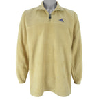 Adidas - 1/4 Zip Embroidered Fleece Sweatshirt 1990s Medium Vintage Retro