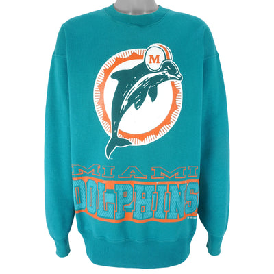 NFL - Miami Dolphins Big Logo Crew Neck Sweatshirt 1995 X-Large
