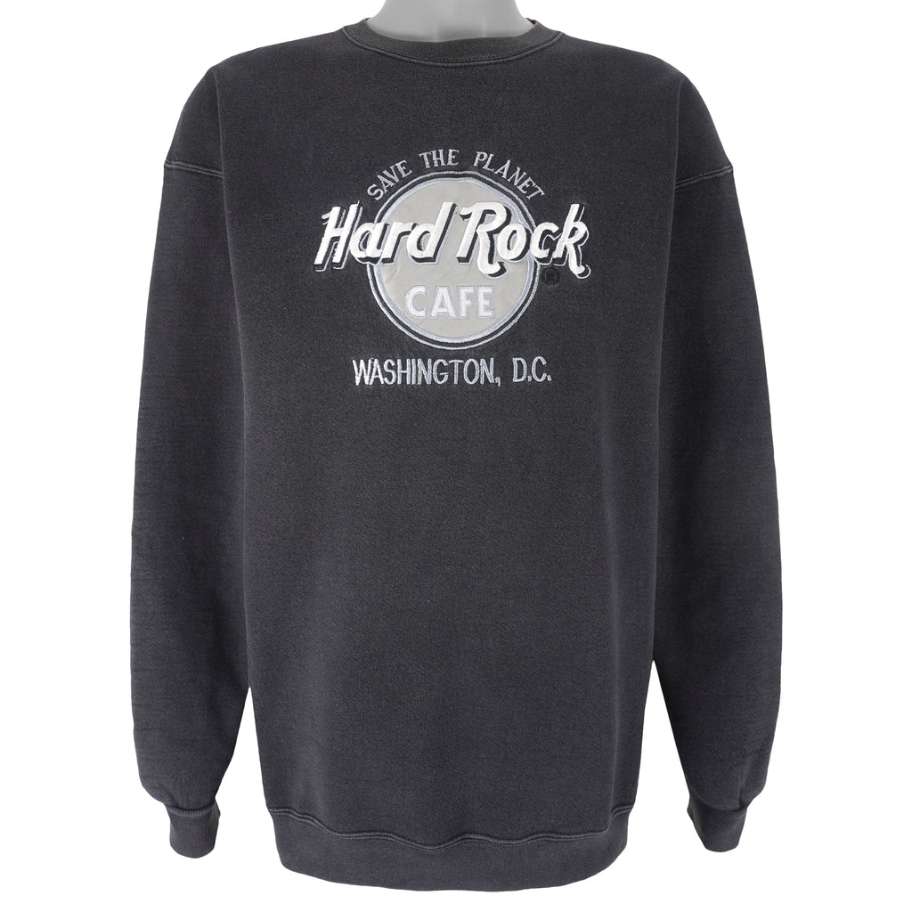 Vintage - Hard Rock Washington DC Embroidered Sweatshirt 1990s Large Vintage Retro