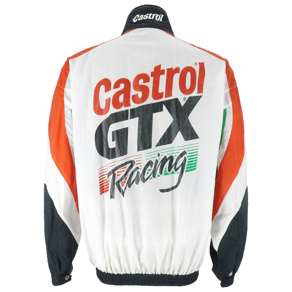 Vintage - Castrol GTX Zip-Up Racing Windbreaker 1990s X-Large Vintage Retro