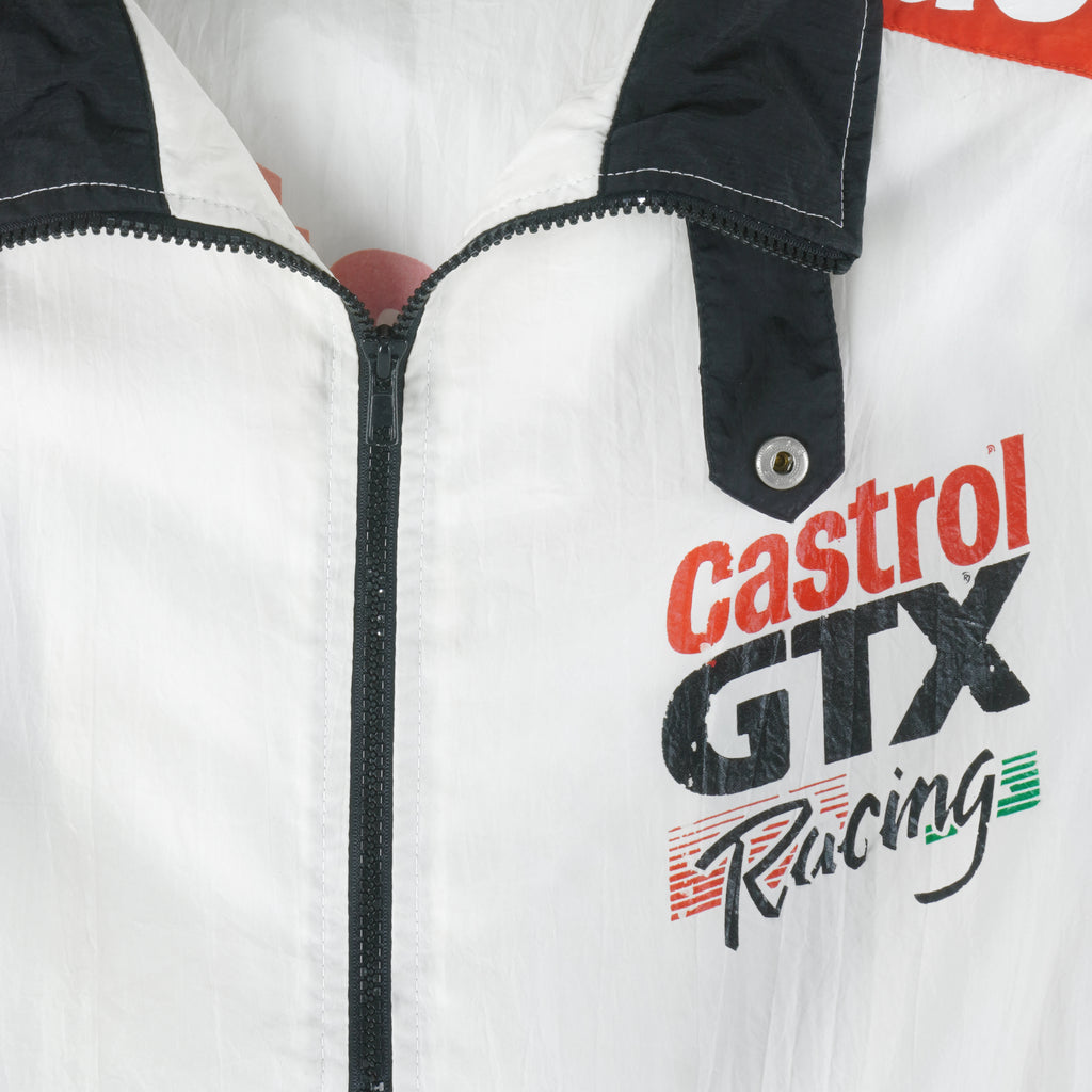Vintage - Castrol GTX Zip-Up Racing Windbreaker 1990s X-Large Vintage Retro