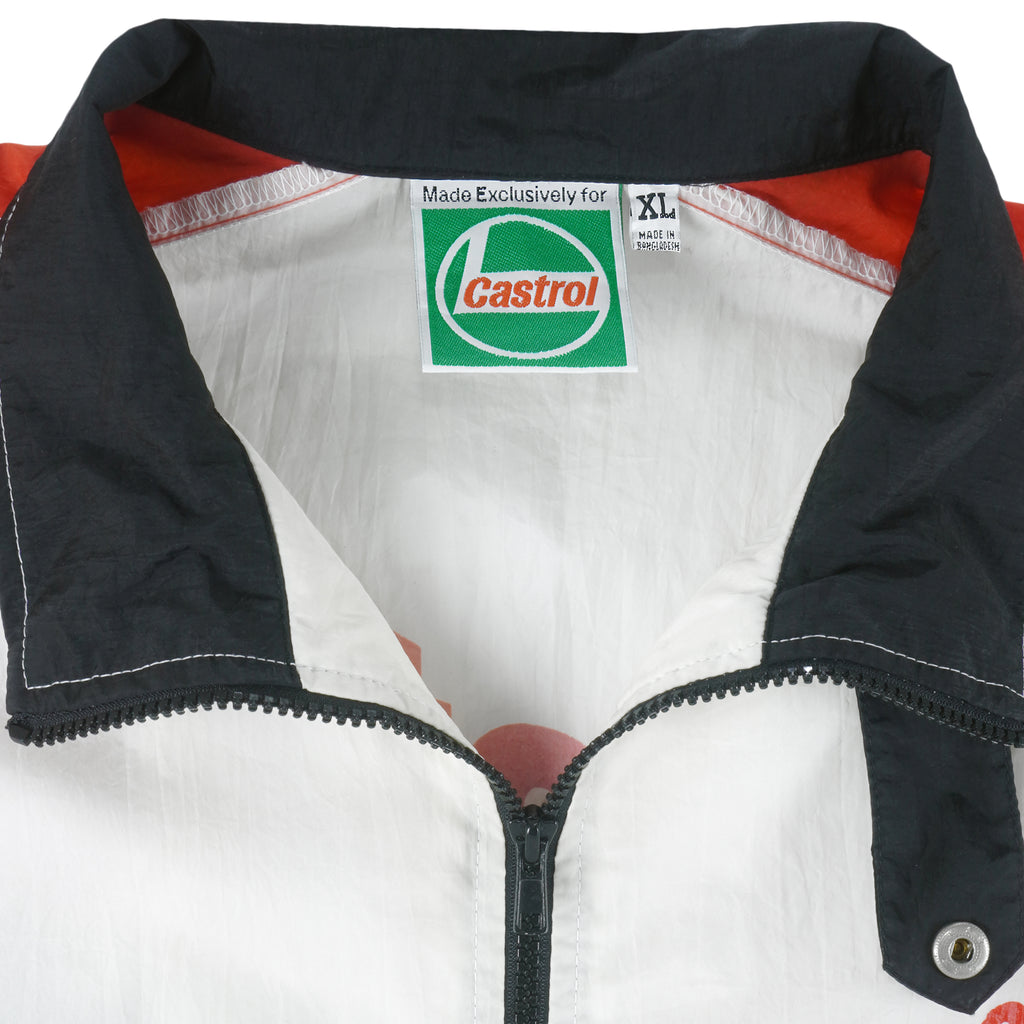 Vintage - Castrol GTX Zip-Up Racing Windbreaker 1990s X-Large Vintage Retro
