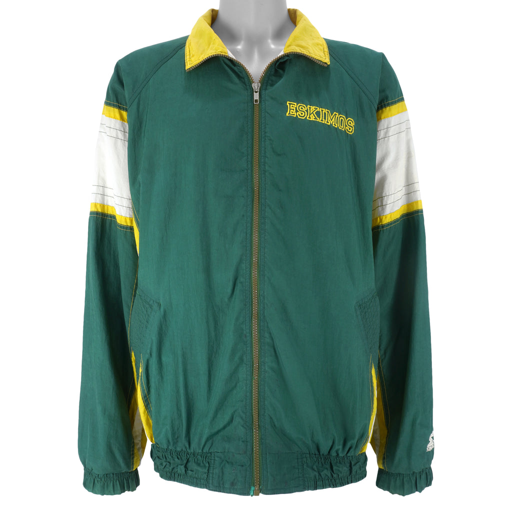 Starter - Edmonton Eskimos Football Club Windbreaker 1990s X-Large Vintage Retro Football