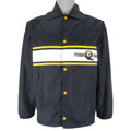 NFL - Pittsburgh Steelers Button-Up Windbreaker 1990s Large Vintage Retro Football