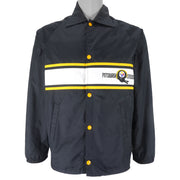 NFL - Pittsburgh Steelers Button-Up Windbreaker 1990s Large Vintage Retro Football
