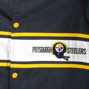 NFL - Pittsburgh Steelers Button-Up Windbreaker 1990s Large Vintage Retro Football