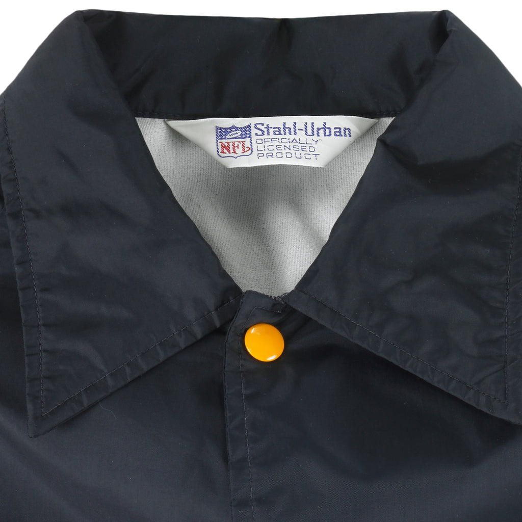 NFL - Pittsburgh Steelers Button-Up Windbreaker 1990s Large Vintage Retro Football