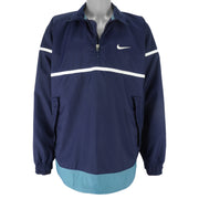 Nike - 1/4 Zip Embroidered Windbreaker 1990s Large Vintage Retro