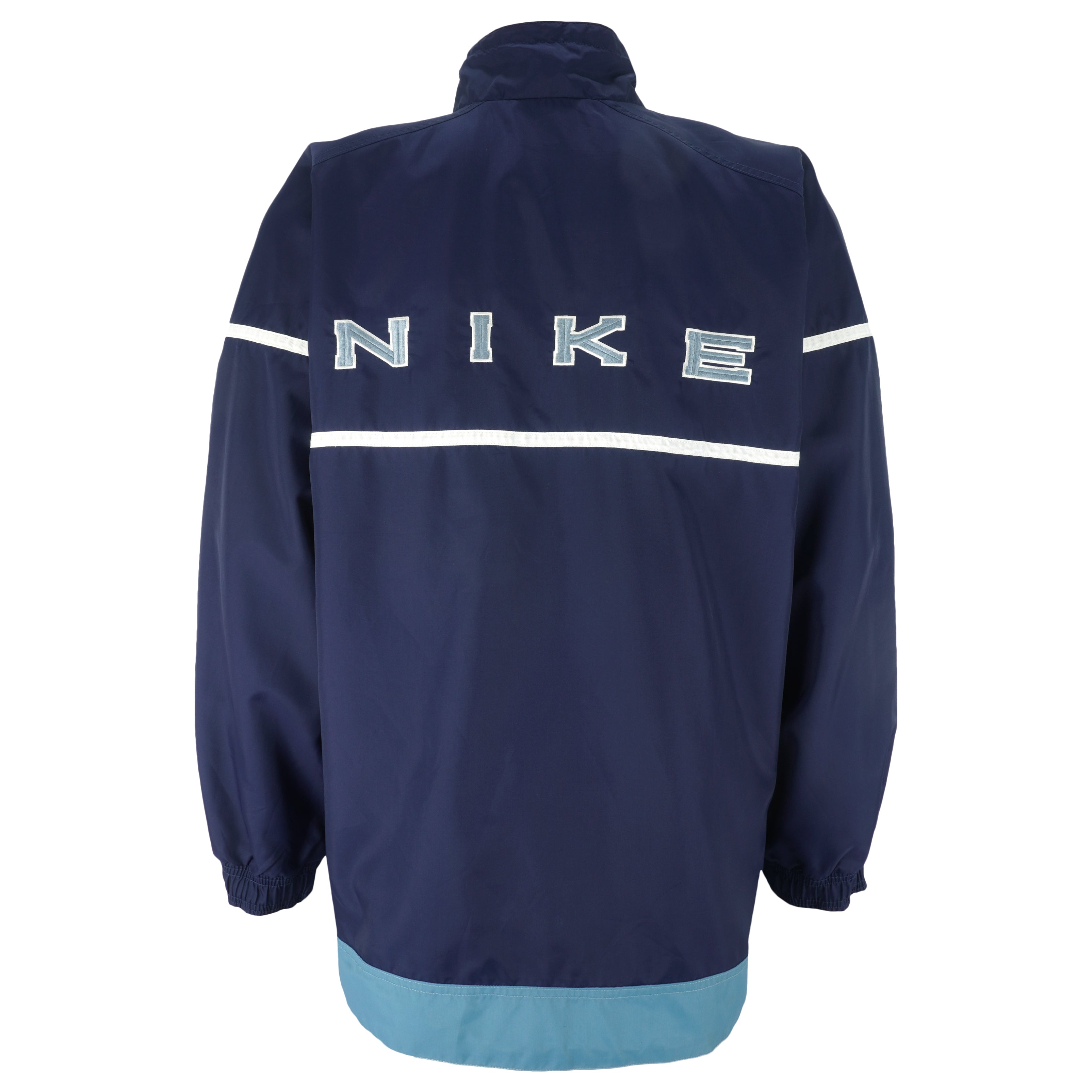 Nike - 1/4 Zip Embroidered Windbreaker 1990s Large Vintage Retro