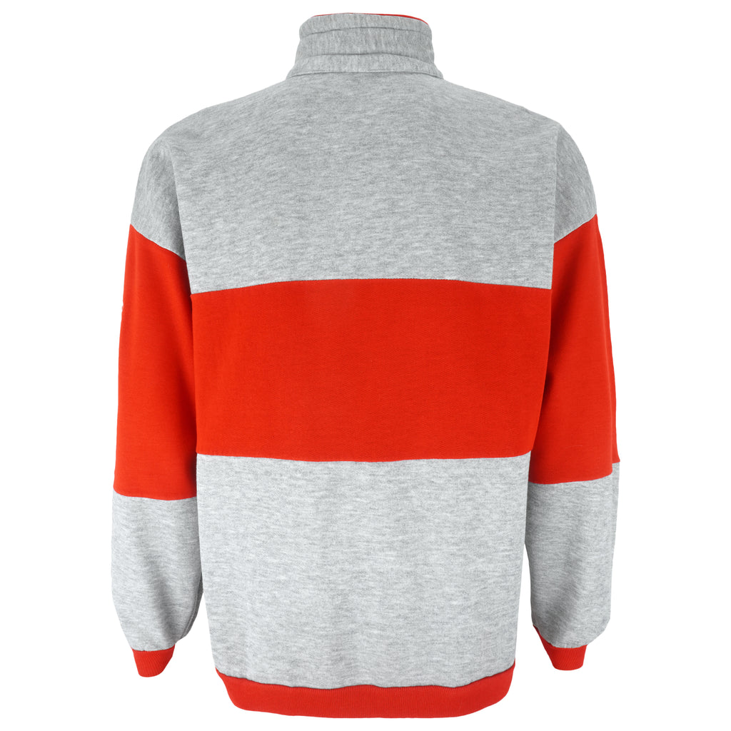 Vintage - Grey with Red San Francisco 1/4 Zip Sweatshirt 1990s X-Large Vintage Retro