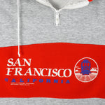 Vintage - Grey with Red San Francisco 1/4 Zip Sweatshirt 1990s X-Large Vintage Retro