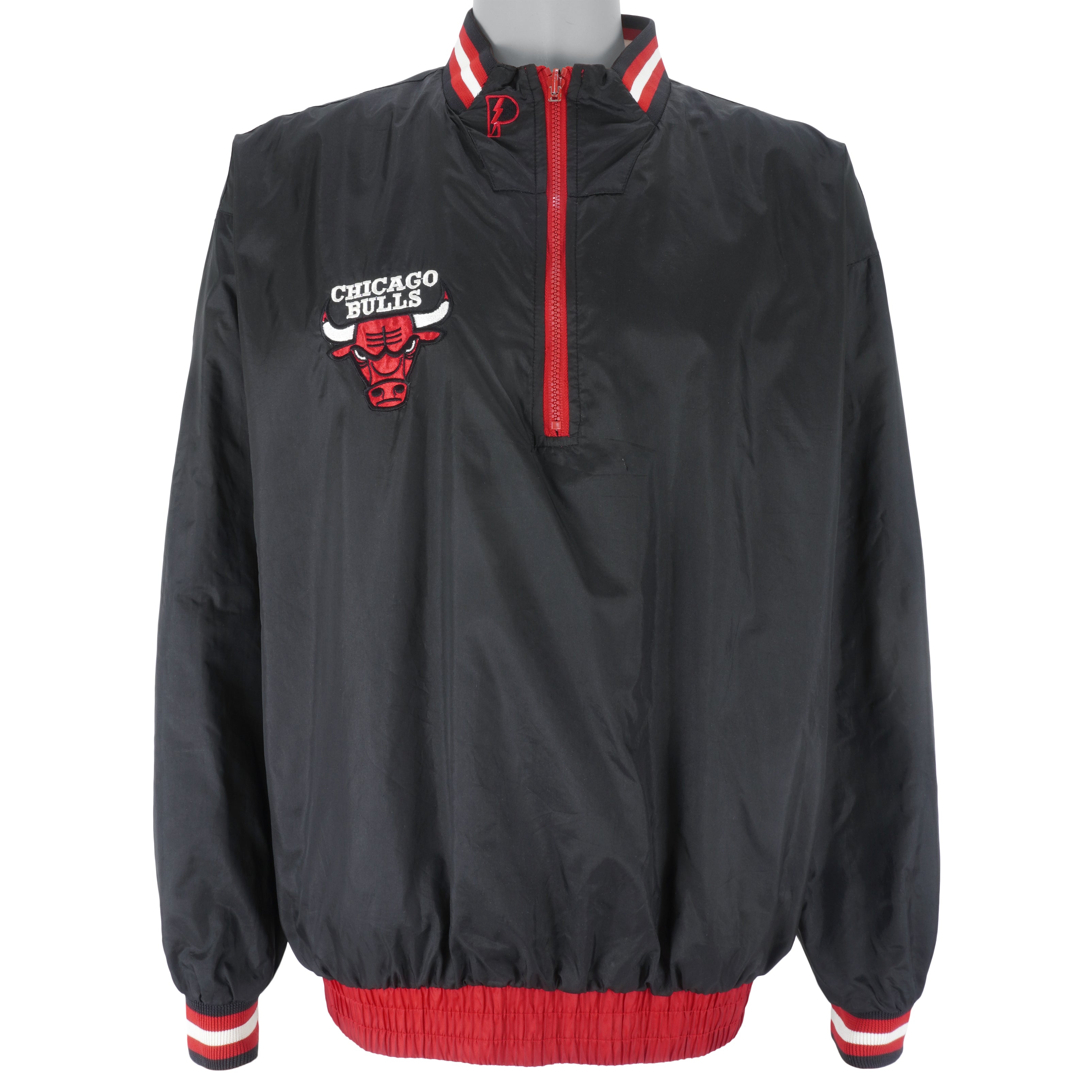 NBA (Pro Player) - Chicago Bulls Pullover Reversible Windbreaker 1990s Large Vintage Retro Basketball