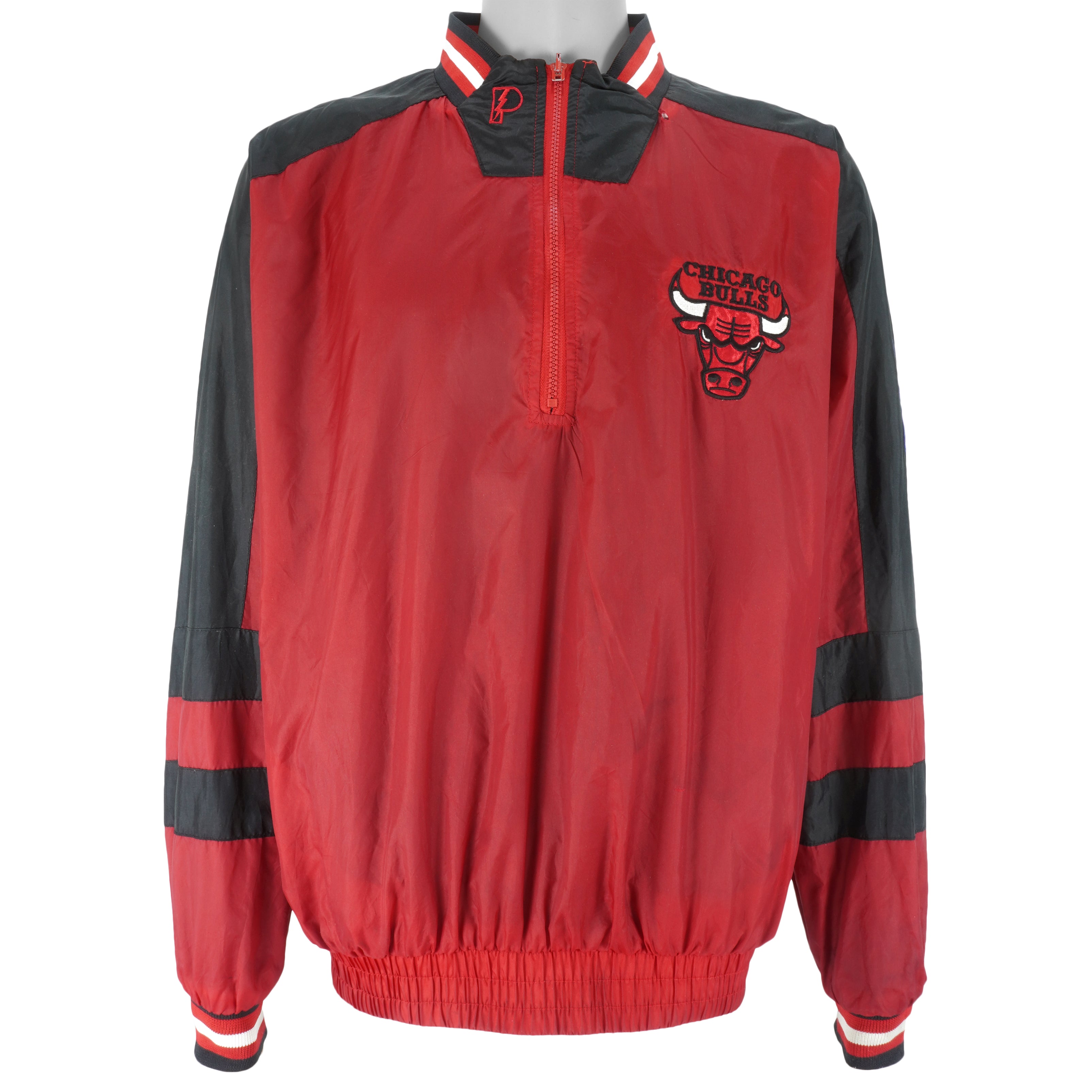 NBA (Pro Player) - Chicago Bulls Pullover Reversible Windbreaker 1990s Large Vintage Retro Basketball
