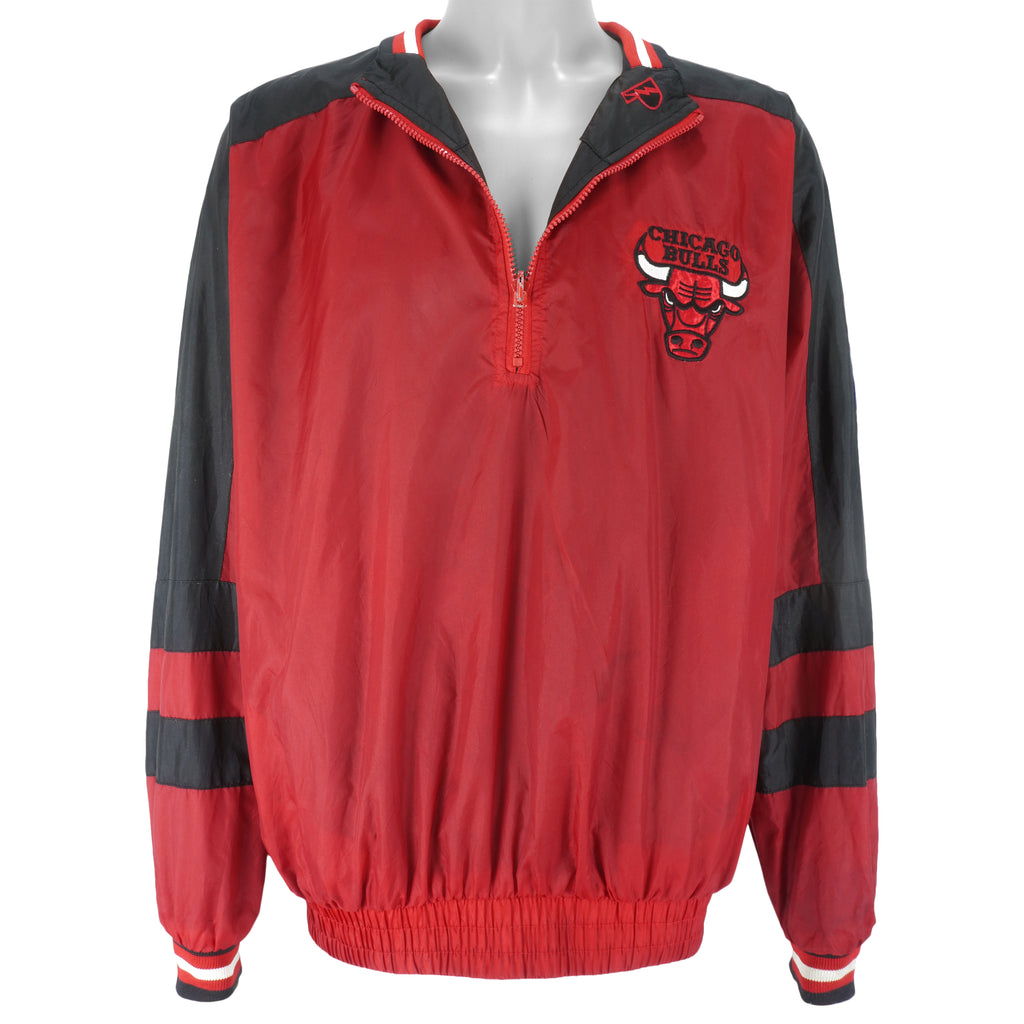 NBA (Pro Player) - Chicago Bulls Pullover Reversible Windbreaker 1990s Large Vintage Retro Basketball