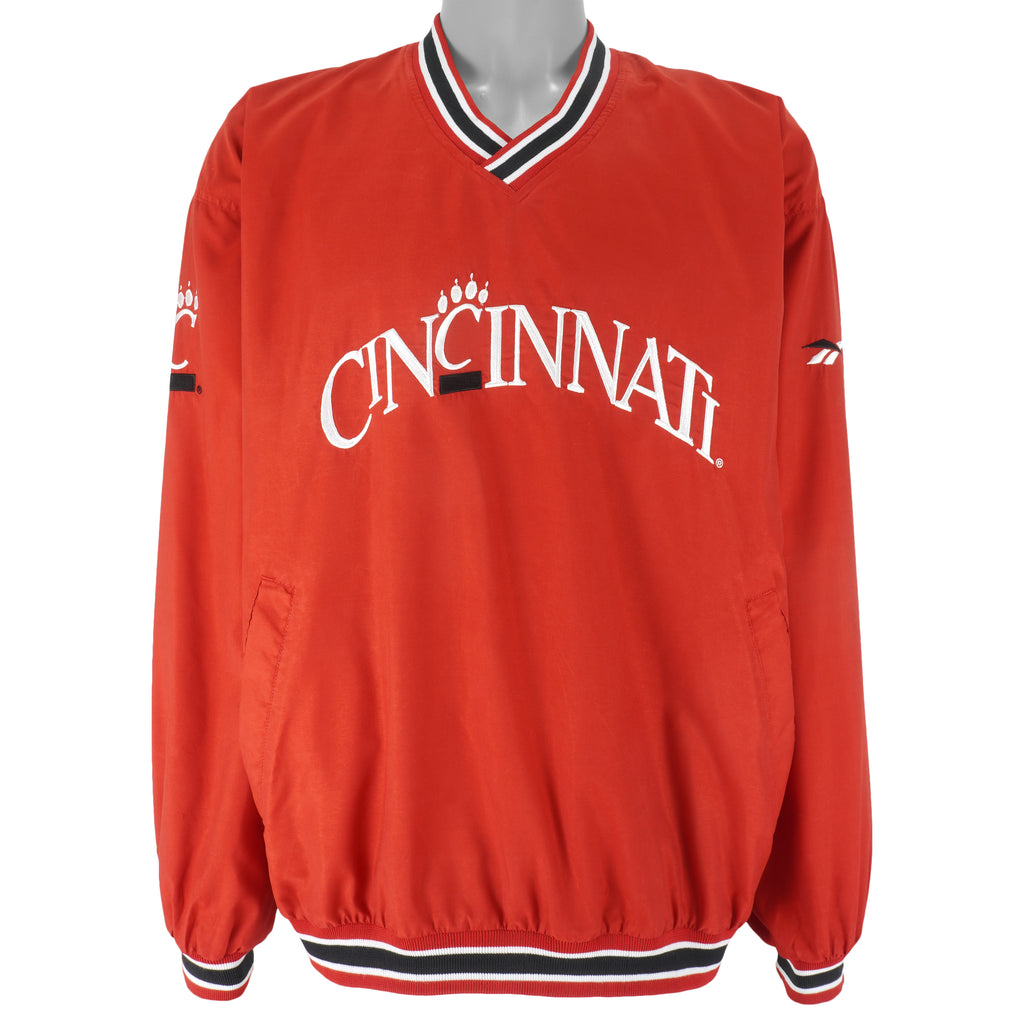Reebok - MLB Cincinnati Reds Embroidered Pullover Jacket 1990s X-Large Vintage Retro Baseball