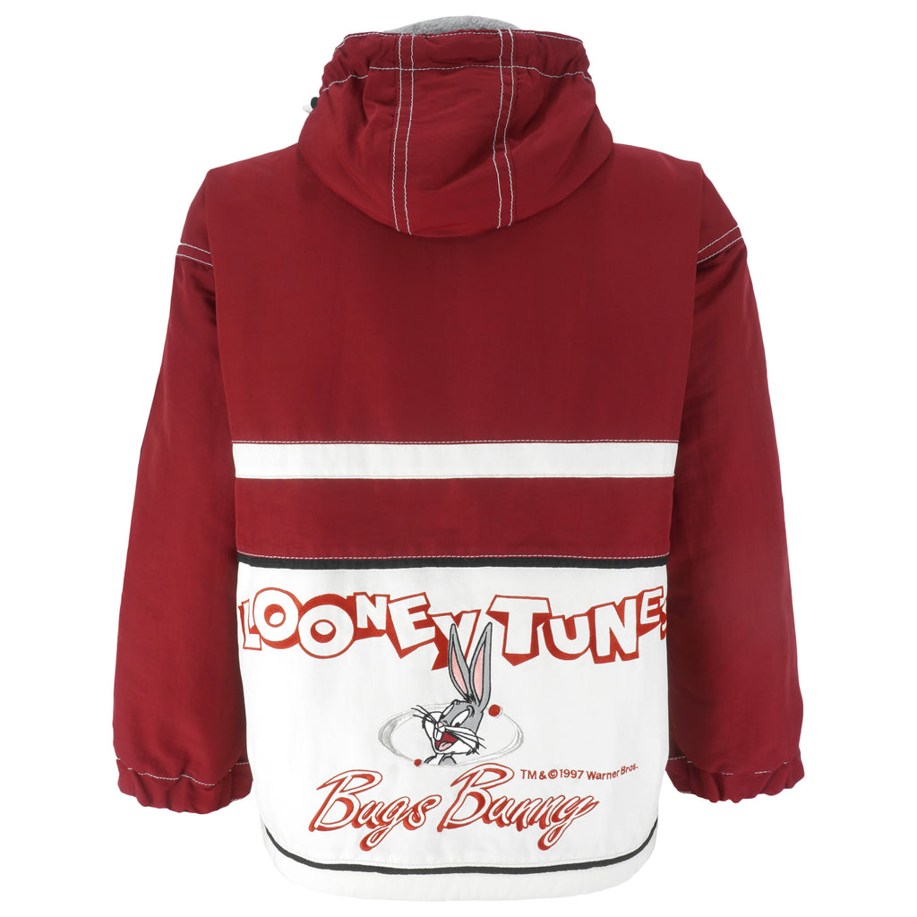 Vintage Looney Tunes (WB) Red Bugs Bunny ZipUp Hooded Jacket 1997