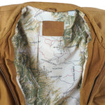 Vintage (Marlboro) - Adventure Team Rocky Mt. Map Leather Jacket 1990s Large Vintage Retro