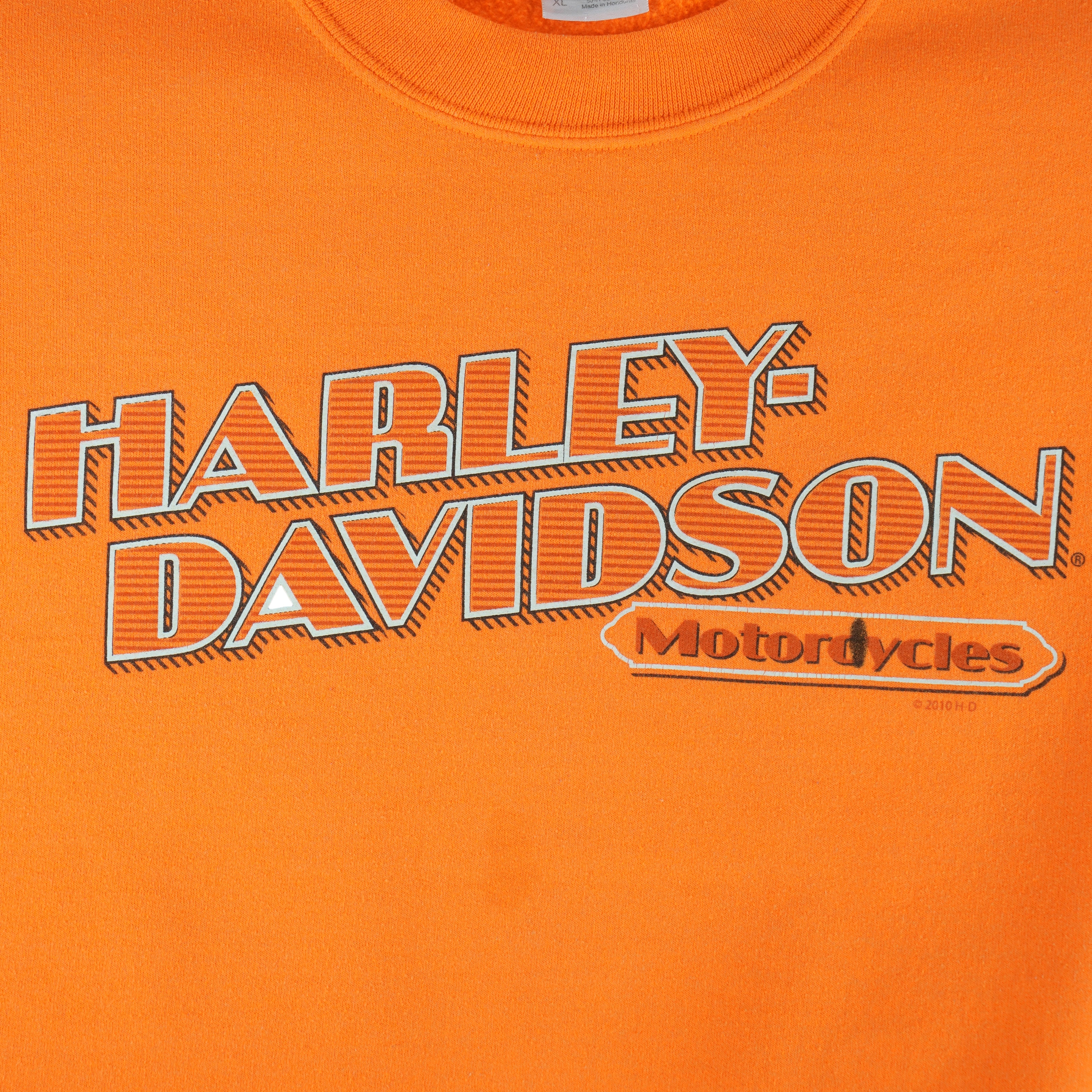 Harley Davidson - Mortorcycles Crew Neck Sweatshirt 2010 X-Large Vintage Retro