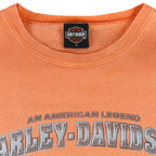 Harley Davidson - Mortorcycles Trad Mark Crew Neck Sweatshirt 1990s Large Vintage Retro