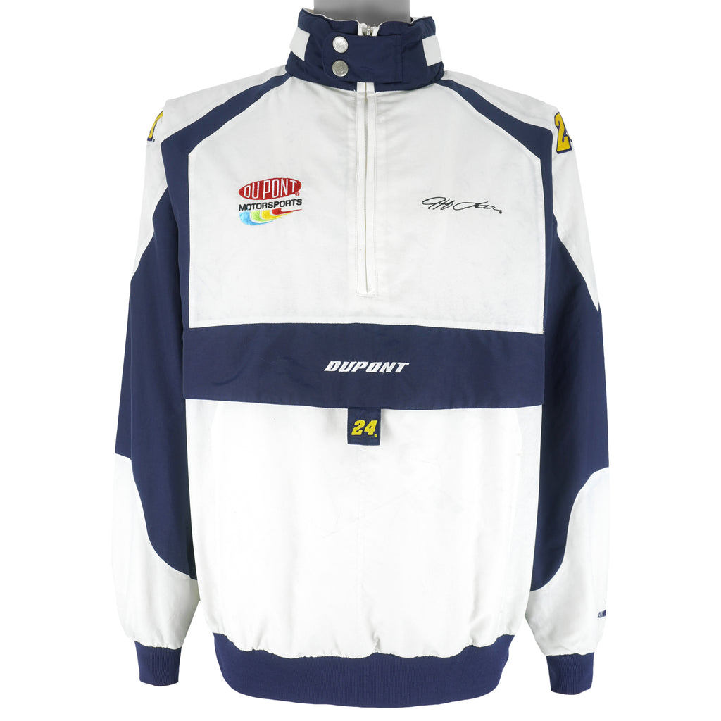 NASCAR (Chase) - DuPont Embroidered 1/2 Zip Racing Jacket 1990s Large Vintage Retro