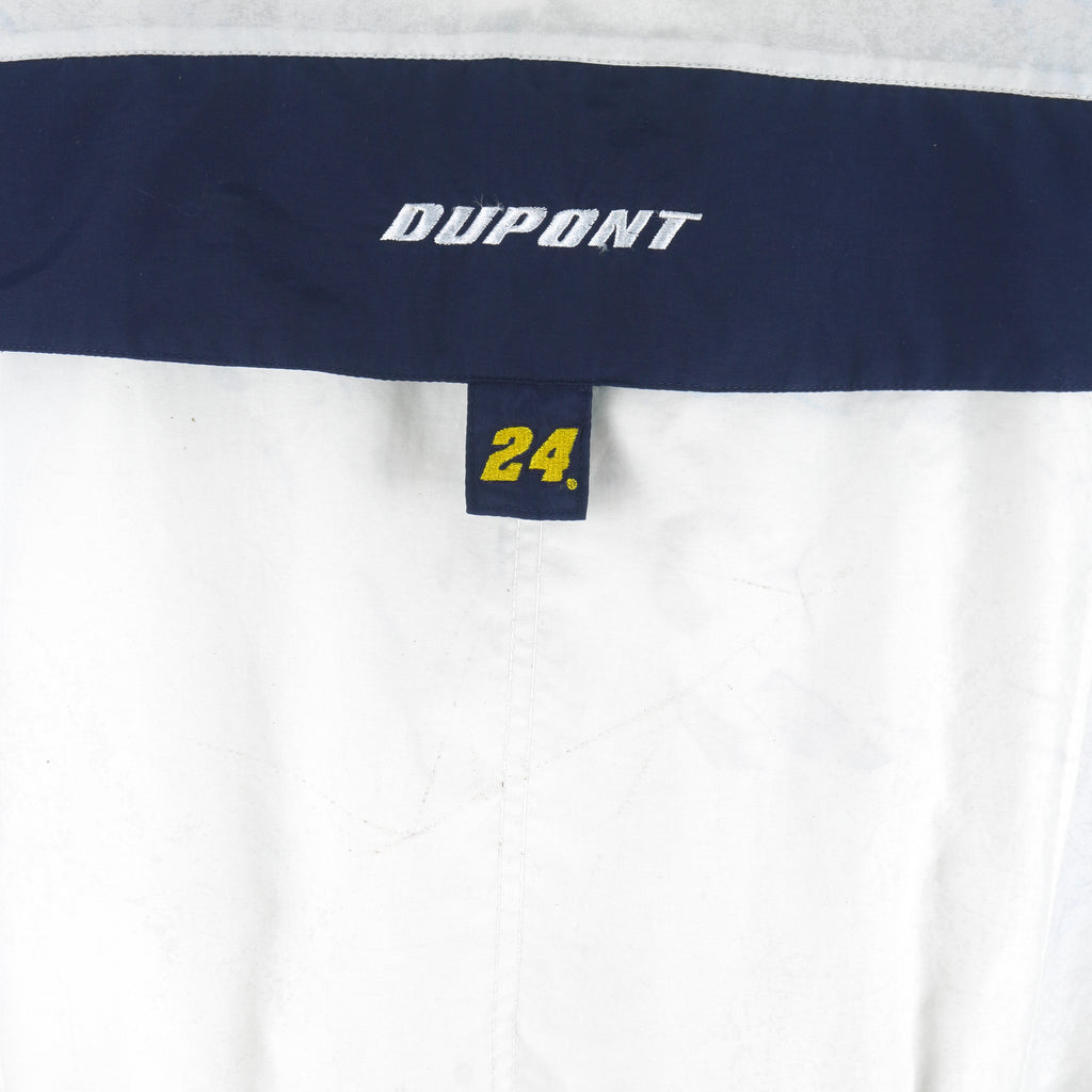 NASCAR (Chase) - DuPont Embroidered 1/2 Zip Racing Jacket 1990s Large Vintage Retro