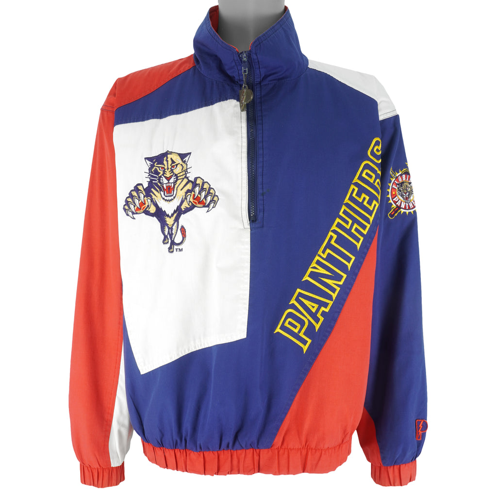 NHL (Pro Player) - Florida Panthers Embroidered Windbreaker 1990s Large Vintage Retro Hockey