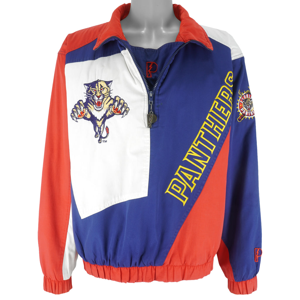 NHL (Pro Player) - Florida Panthers Embroidered Windbreaker 1990s Large Vintage Retro Hockey