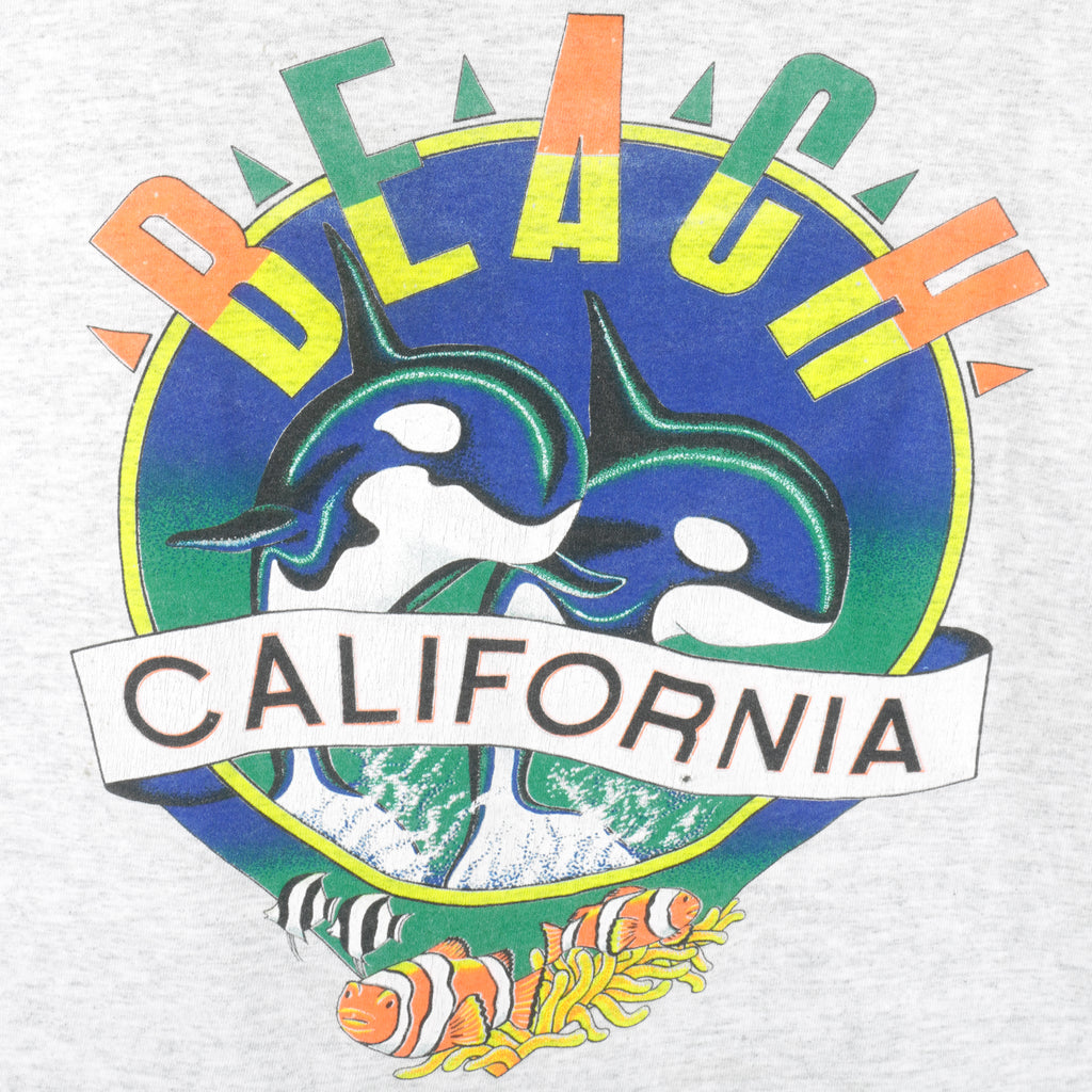 Vintage (Marina) - California Beach Sleeveless Shirt 1990s Large Vintage Retro