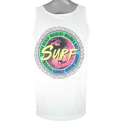 Vintage - Surfing Makaha Hawaii Sleeveless Shirt 1990s Large