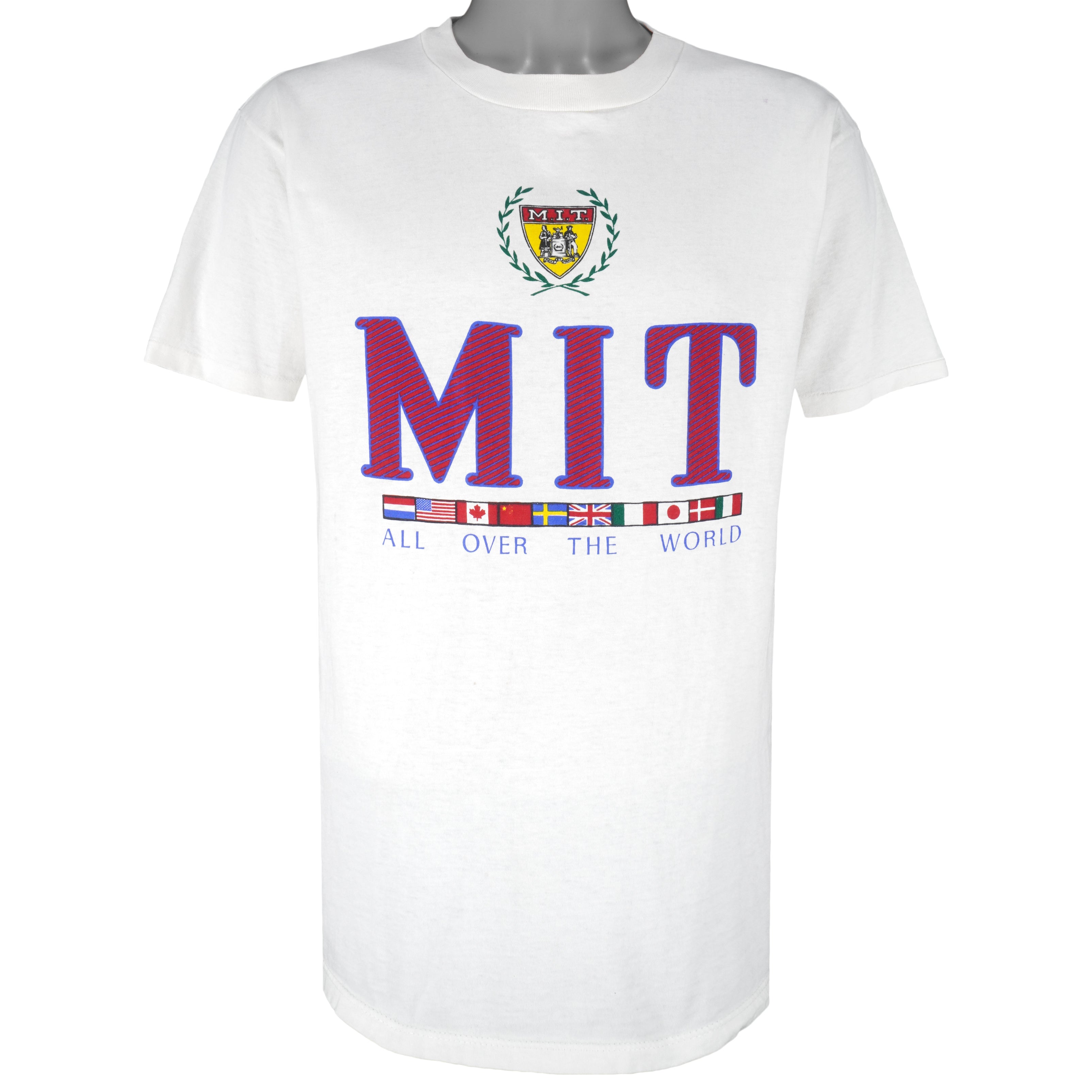 Vintage - Mit All Over The World Single Stitch T-Shirt 1990s X-Large Vintage Retro