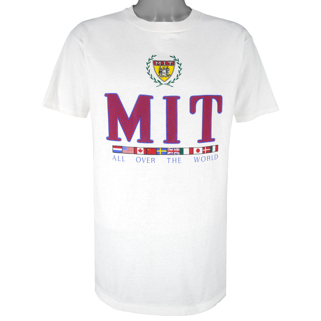 Vintage - Mit All Over The World Single Stitch T-Shirt 1990s X-Large Vintage Retro