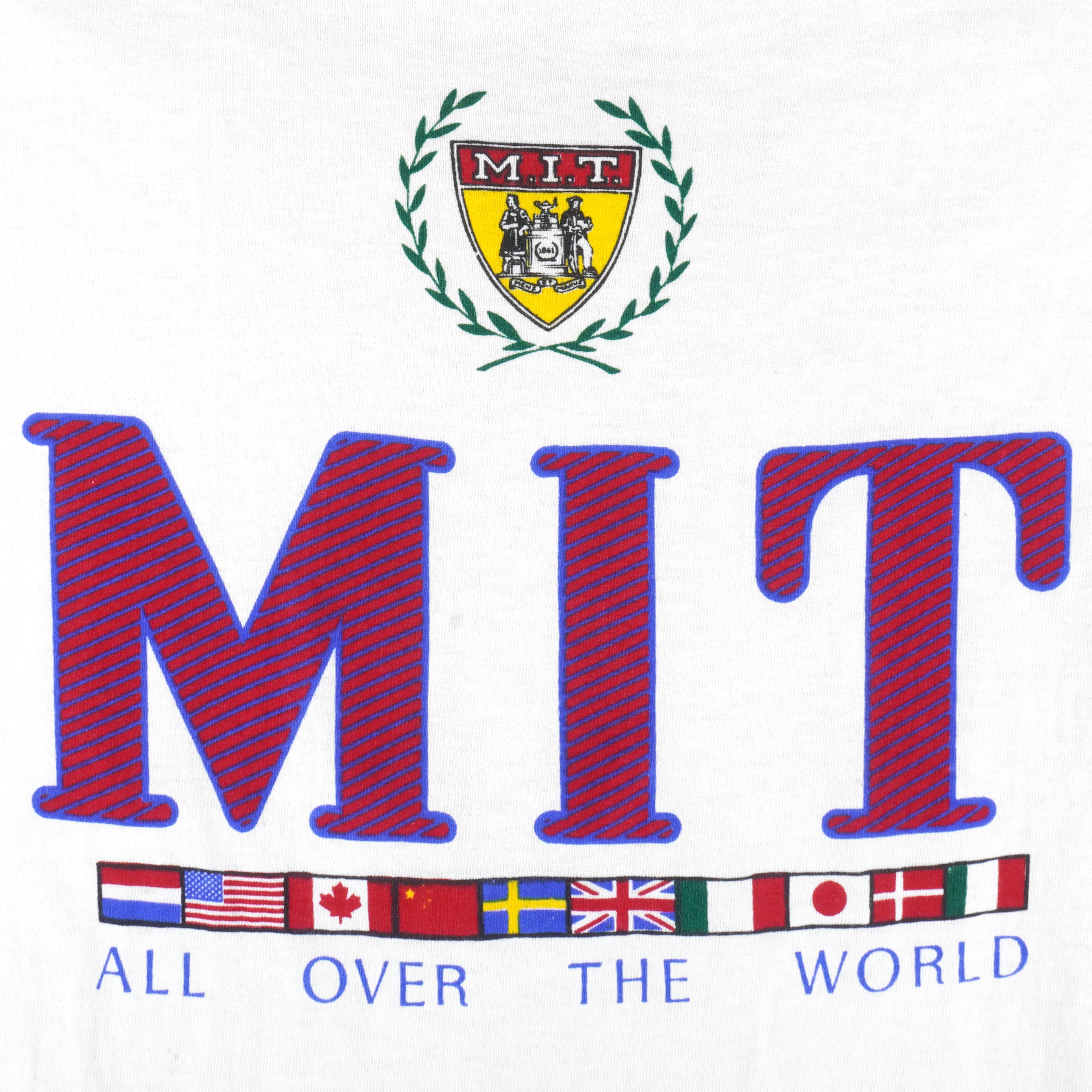 Vintage - Mit All Over The World Single Stitch T-Shirt 1990s X-Large Vintage Retro