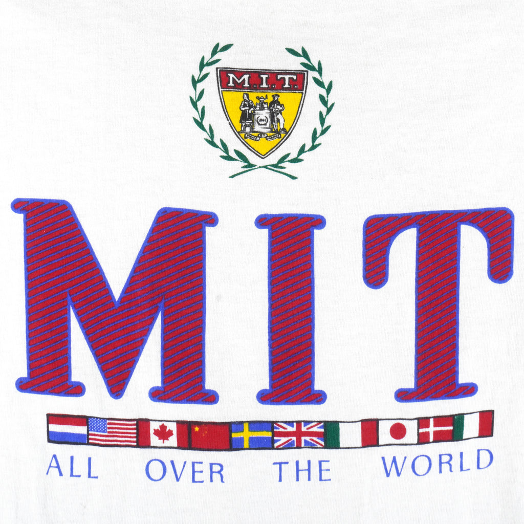 Vintage - Mit All Over The World Single Stitch T-Shirt 1990s X-Large Vintage Retro