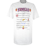 Vintage - Six Facts Of Norwegian Nationality T-Shirt 1990s X-Large
