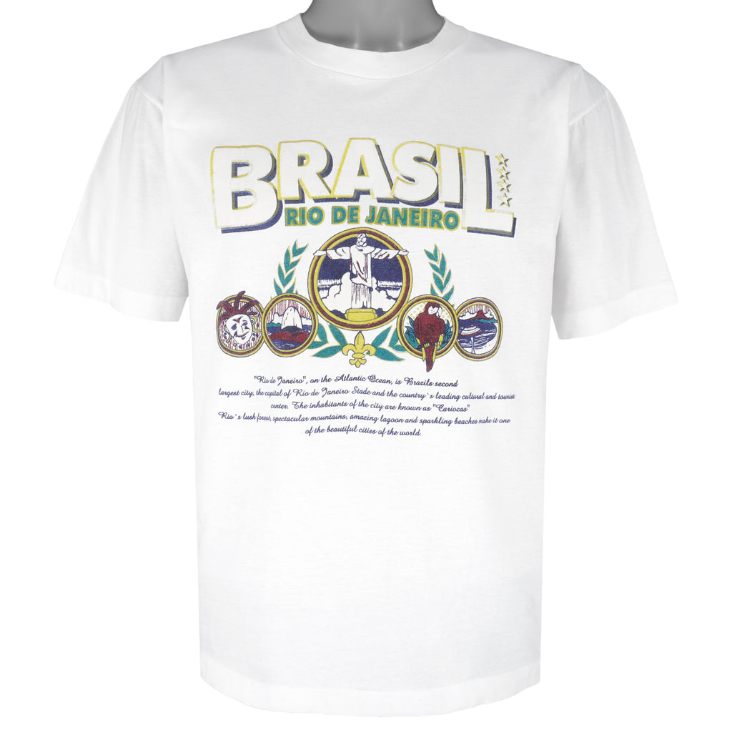 Vintage - Rio De Janeiro Brazil T-Shirt 1990s Medium Vintage Retro