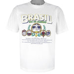 Vintage (W Brazil) - Rio De Janeiro Brazil Info T-Shirt 1990s Medium