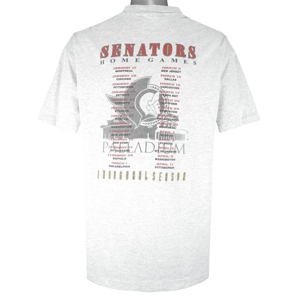 NHL (Hanes) - Ottawa Senators Opening Single Stitch T-Shirt 1996 X-Large Vintage Retro Hockey