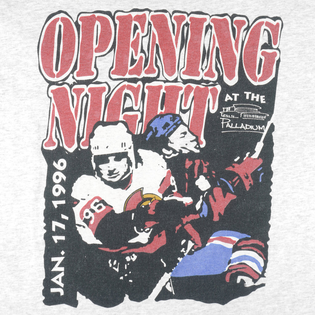 NHL (Hanes) - Ottawa Senators Opening Single Stitch T-Shirt 1996 X-Large Vintage Retro Hockey