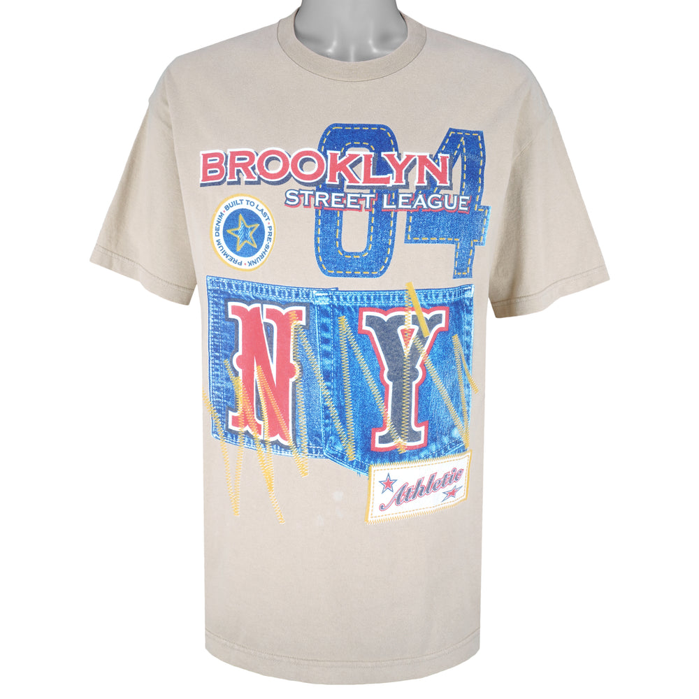 Vintage - New York Brooklyn Street League Single Stitch T-Shirt 1990s X-Large Vintage Retro