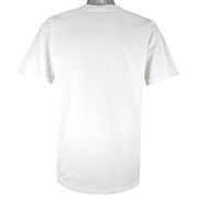 Vintage (Earth Tones) - Tiger Printed Single Stitch T-Shirt 1990s Large Vintage Retro